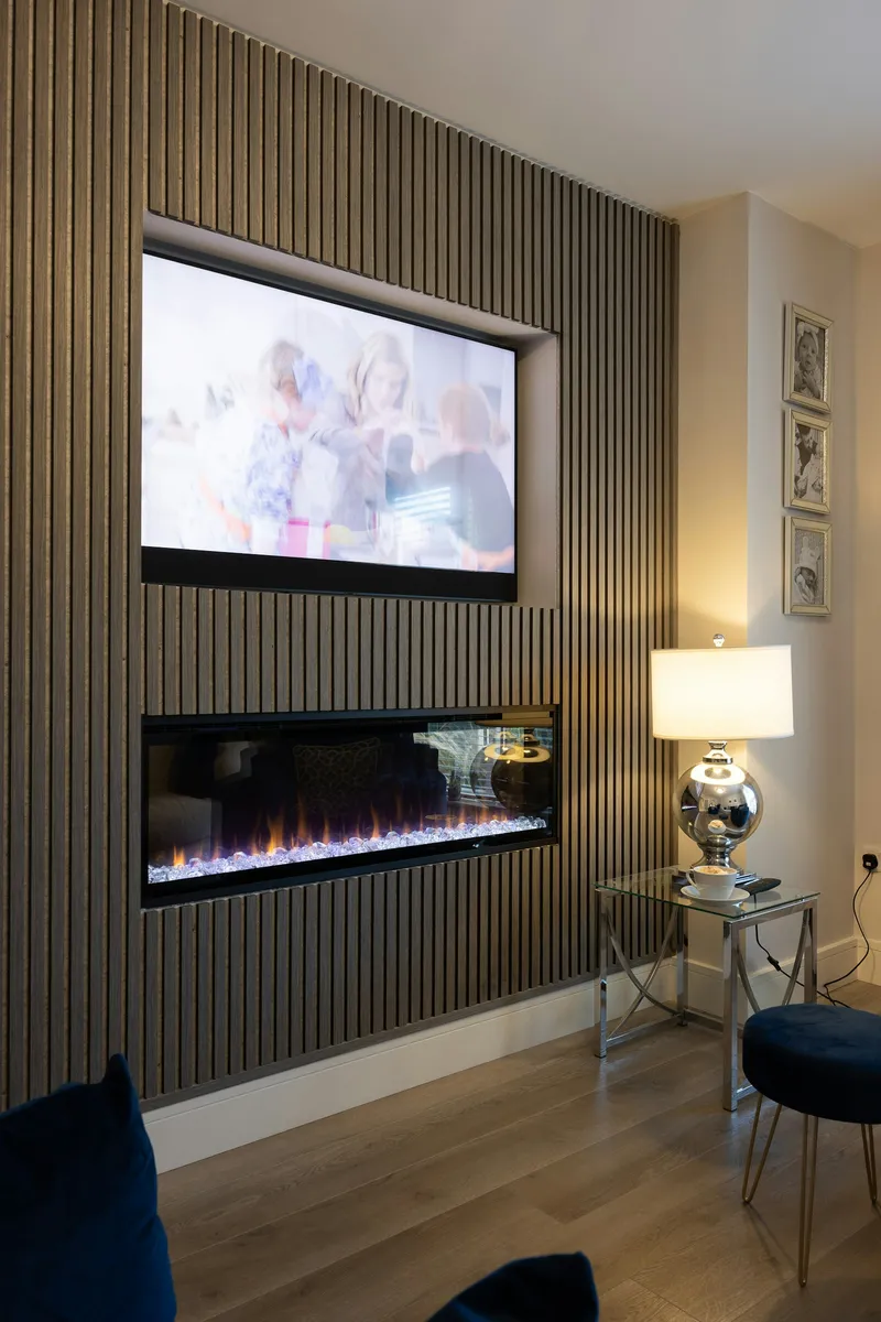 Gas fireplace installation in a contemporary Redmond home