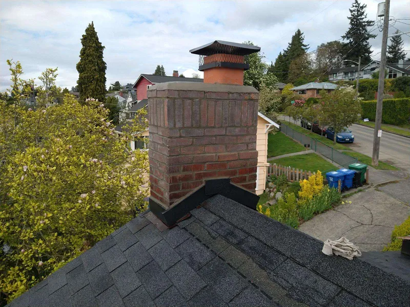 Restored chimney with new cap on an Eastside home